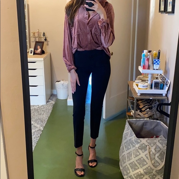 Corduroy Mauve Long Sleeve Blouse - Picture 1 of 4